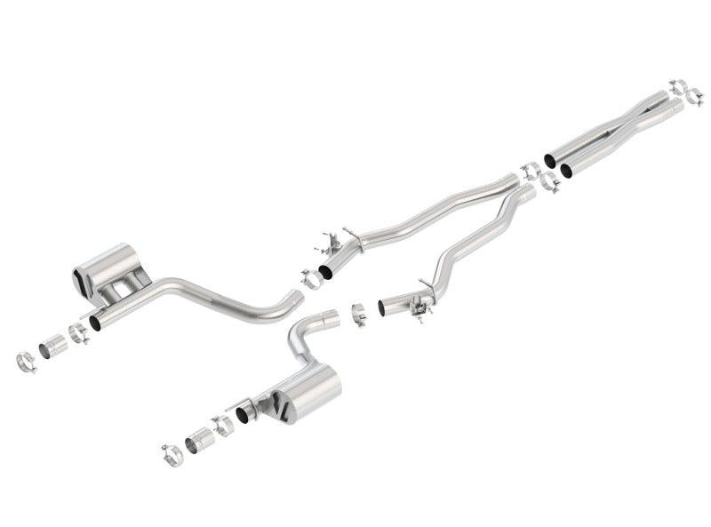 Borla 15-16 Dodge Charger Hellcat 6.2L V8 ATAK Catback Exhaust w/ Valves No Tips Factory Valance - Jerry's Rodz