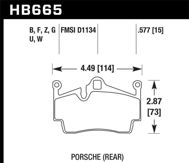 Hawk 2012-2015 Porsche Boxster DTC-60 Race Rear Brake Pads - Jerry's Rodz