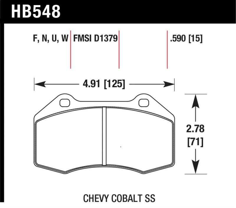 Hawk 08-10 Chevrolet Cobalt / HHR HPS 5.0 Front Brake Pads - Jerry's Rodz