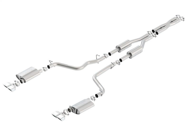 Borla 09-14 Dodge Challenger R/T 5.7L RWD 2Dr. Dual Rctgl. Angle S-Type CB Exhaust - Rear Split Exit - Jerry's Rodz