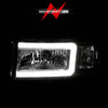 ANZO 94-02 Dodge RAM Crystal Headlight - w/ Light Bar Chrome Housing - Jerry's Rodz