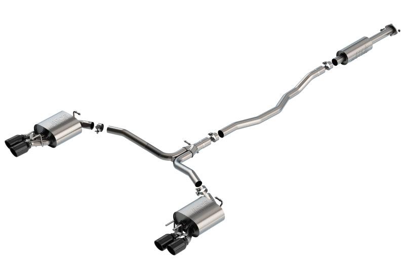 Borla 18-20 Toyota Camry XSE 3.5in Tip Dual Split Rear Exit Cat Back S-Type Exhaust Black Chrome - Jerry's Rodz