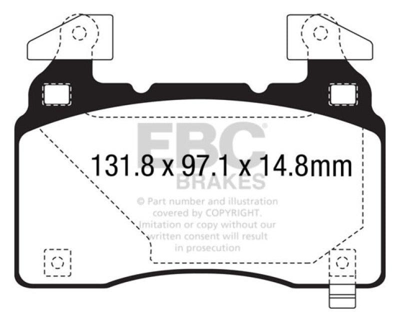 EBC 14+ Chevrolet Corvette Stingray (C7) 6.2 (Z51 Performance Package) Bluestuff Front Brake Pads - Jerry's Rodz