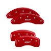 MGP 4 Caliper Covers Engraved Front & Rear Denali Red finish silver ch