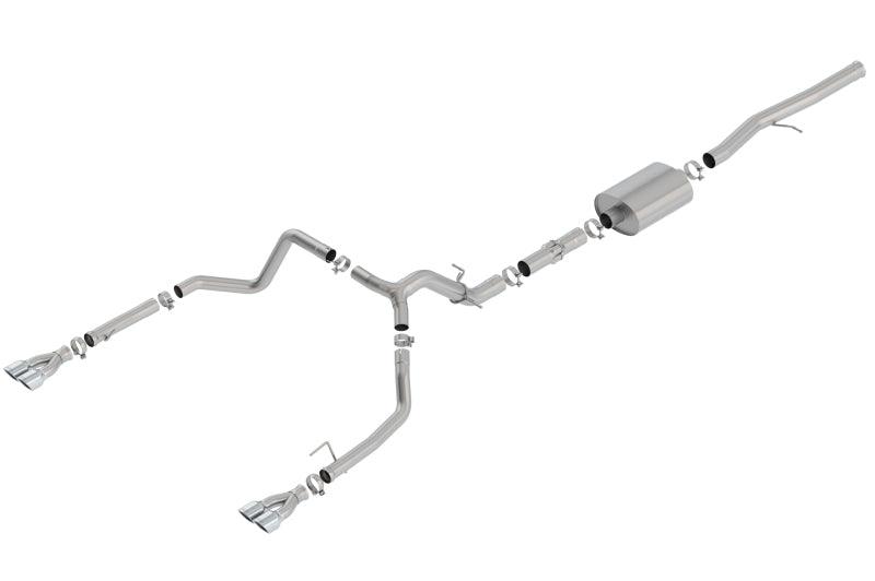 Borla 19 Chevrolet Silverado/GMC Sierra 1500 6.2L SS ATAK Catback Exhaust - Square Chrome Tips - Jerry's Rodz