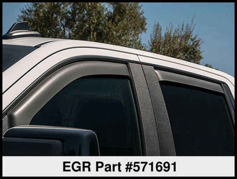 EGR 2019 Chevy 1500 Crew Cab In-Channel Window Visors - Dark Smoke