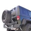 DV8 Offroad 07-18 Jeep Wrangler JK Rear Aluminum Bumper w/ Tire Carrier - Black