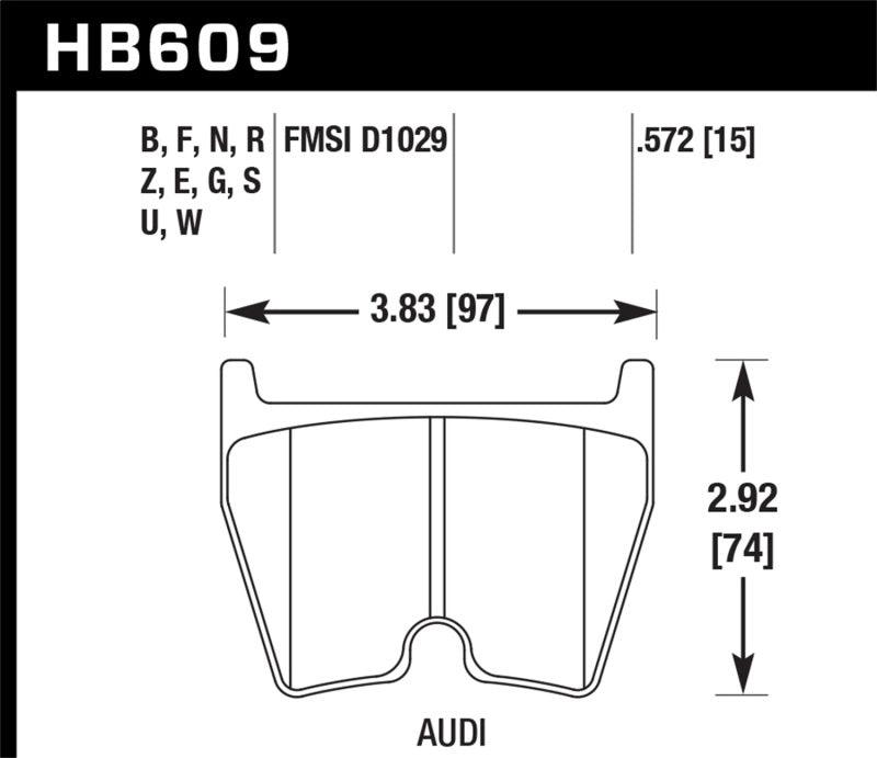 Hawk 08-11 Audi R8/07-08 RS4/03-04 RS6 / 02-03 VW Phaeton DTC-60 Front Race Brake Pads - Jerry's Rodz