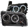 ANZO 2006-2010 Dodge Charger Projector Headlights w/ Halo Chrome (CCFL) - Jerry's Rodz