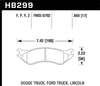 HawkDodge B1500 VanDurango/1500 Pickup/1500 Van / Ford / Lincoln LTS Street Front & Rear Brake Pad - Jerry's Rodz