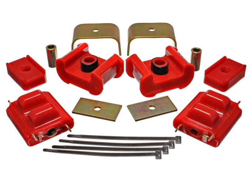 Energy Suspension 73-84 K5 Blazer 4WD Fullsize Red Complete Motor&Trans Mount Set Zinc Finish - Jerry's Rodz