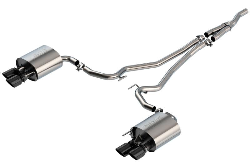 Borla 19-20 Ford Mustang Ecoboost 2.3L 2.25in S-type Exhaust w/ Valves - Black Chrome Tips - Jerry's Rodz