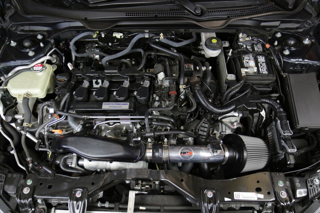HPS Performance Polish Cold Air Intake Kit for 16-19 Honda Civic 1.5L Turbo
