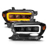 ANZO 16-22 Toyota Tacoma SR/SR5 ONLY Full LED Proj Headlights w/Light Bar Seq. Blk w/Initiation Lgt - Jerry's Rodz