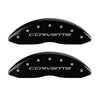 MGP 4 Caliper Covers Engraved Front & Rear C6/Corvette Black finish silver ch