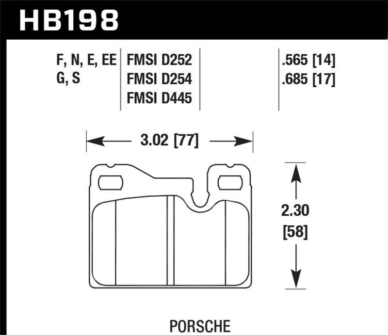 Hawk 77-88 Porsche 924 / 78-85 & 92-95 928 / 83-91 944 DTC-60 Rear Race Brake Pads - Jerry's Rodz