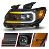 ANZO 15-22 Chevrolet Colorado Full LED Projector Headlights w/ Initiation & Sequential - Black - Jerry's Rodz