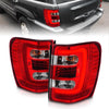 ANZO 1999-2004 Jeep Grand Cherokee LED Tail Lights w/ Light Bar Chrome Housing Red/Clear Lens - Jerry's Rodz