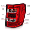 ANZO 1999-2004 Jeep Grand Cherokee LED Tail Lights w/ Light Bar Chrome Housing Red/Clear Lens - Jerry's Rodz
