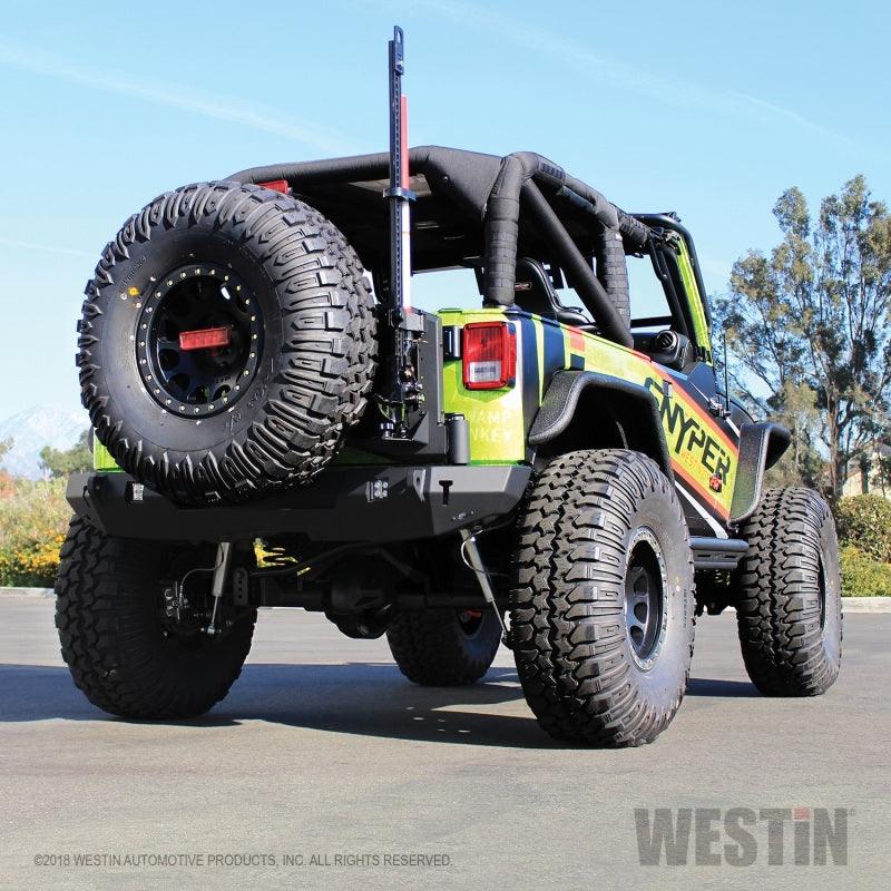Westin 07-18 Jeep Wrangler JK WJ2 Rear Bumper - Textured Black - Jerry's Rodz