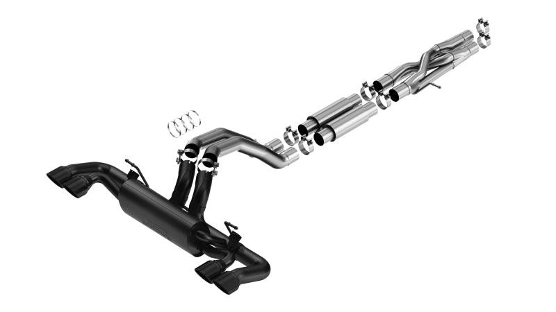 Borla 21-22 Jeep Wrangler Rubicon 392 6.4L V8 AT 4WD 4DR S-Type Cat-Back Exhaust - Coated Black - Jerry's Rodz