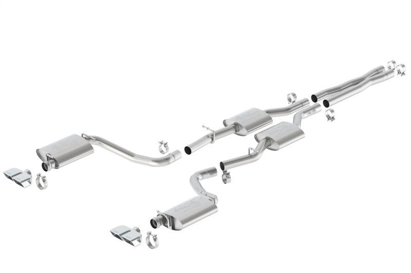 Borla 15-16 Dodge Challenger R/T 5.7L Dual Rectangle Angle Cut Dual Split Rear Exit ATAK Exhaust - Jerry's Rodz