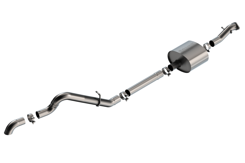 Borla 21-22 Ford Bronco 2.7L 2DR/4DR T-304 Stainless Steel Cat-Back S-Type Exhaust - Brushed - Jerry's Rodz