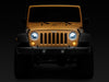 Raxiom 97-18 Jeep Wrangler TJ/JK 7-Inch LED Headlights w/ Halos- Black Housing (Clear Lens)