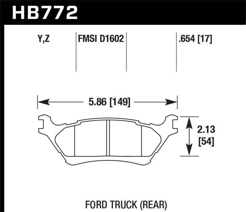 Hawk 2012-2016 Ford F-150 / Full-Size Trucks and SUV - LTS Street Brake Pads - Jerry's Rodz