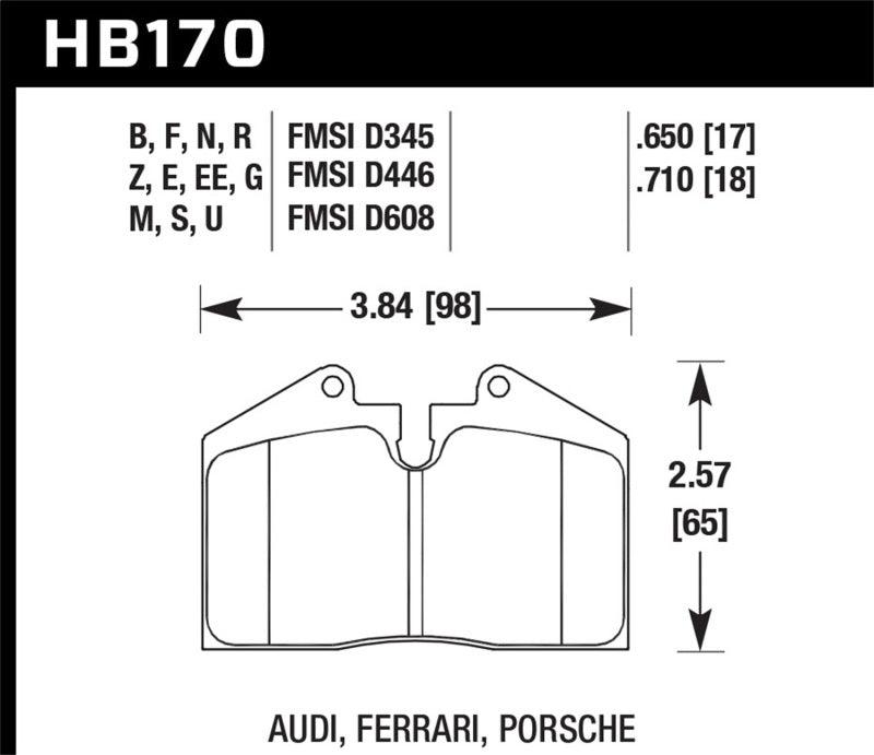 Hawk 89-94 Porsche 911 / 86-94 944 / 93 & 95 968 Front & Rear DTC-70 Race Brake Pads - Jerry's Rodz