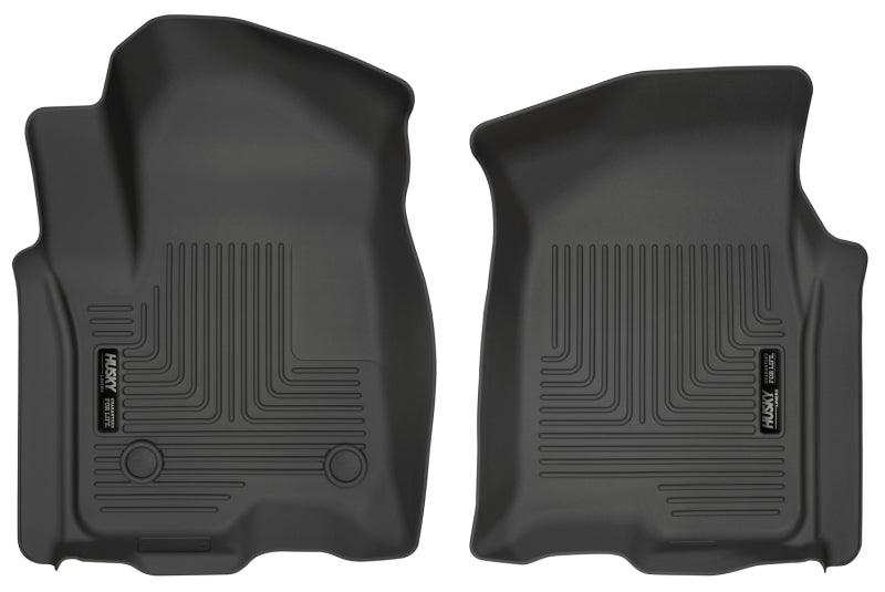 Husky Liners 2019 Chevrolet Silverado 1500 Crew Cab WeatherBeater Black Front Floor Liners - Jerry's Rodz