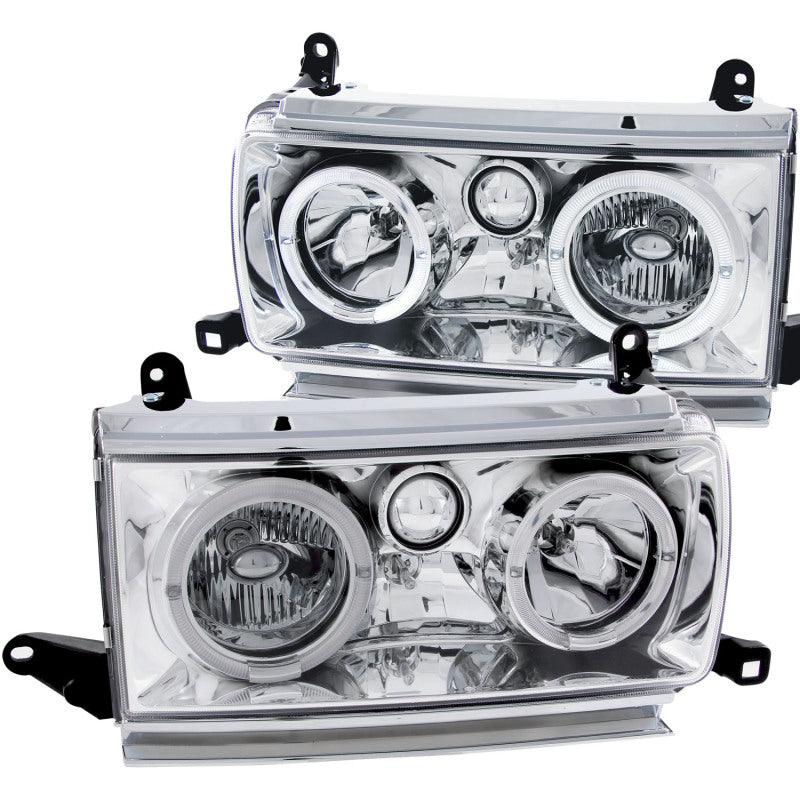 ANZO 1991-1994 Toyota Land Cruiser Crystal Headlights w/ Halo Chrome - Jerry's Rodz