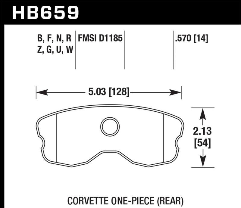 Hawk 10-12 Chevy Corvette Grand Sport / 06-12 Corvette Z06 Rear Race DTC-70 Brake Pads - Jerry's Rodz