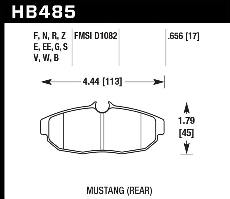 Hawk 11 Ford Mustang 5.0L / 05-10 GT / 07-11 Shelby GT500 DTC-60 Race Rear Brake Pads - Jerry's Rodz