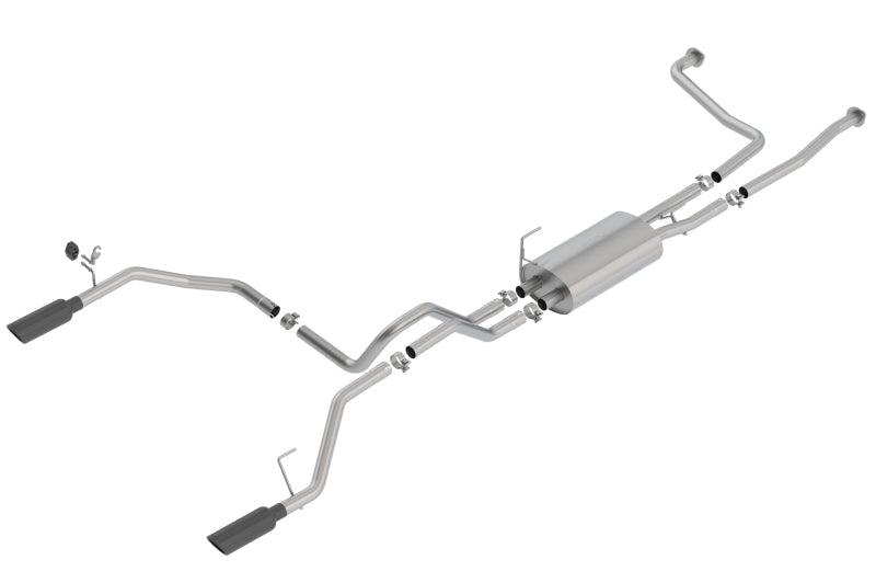 Borla 16-19 Nissan Titan 5.6L V8 2WD/4WD S-Type Catback Exhaust - Black Chrome Tips - Jerry's Rodz