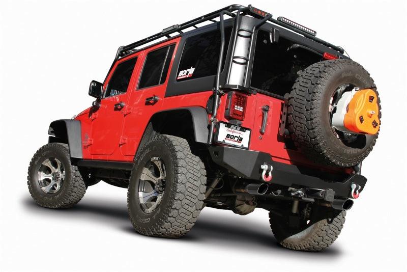 Borla 12-16 Jeep Wrangler 3.6AT/MT 4WD 2+4DR S/ SQ /RL/AC SR 2.5in, 2in Tip 3.5 sqx8 Black Chrome - Jerry's Rodz