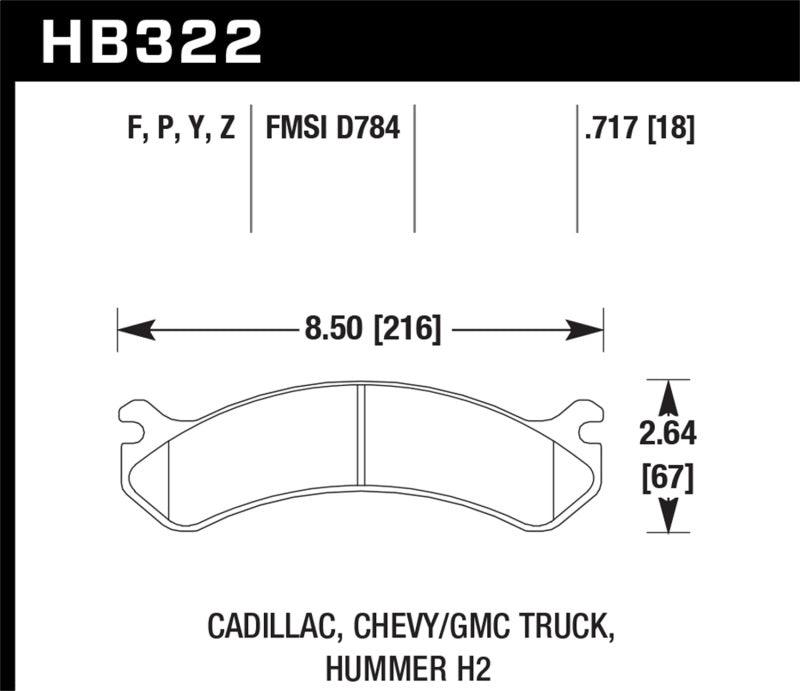 Hawk Chevy / GMC Truck / Hummer LTS Street Front Brake Pads - Jerry's Rodz