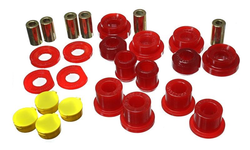 Energy Suspension 06-11 Honda Civic Red Rear Lower Trailing Arm and Lower Knuckle Bushing Set - Jerry's Rodz