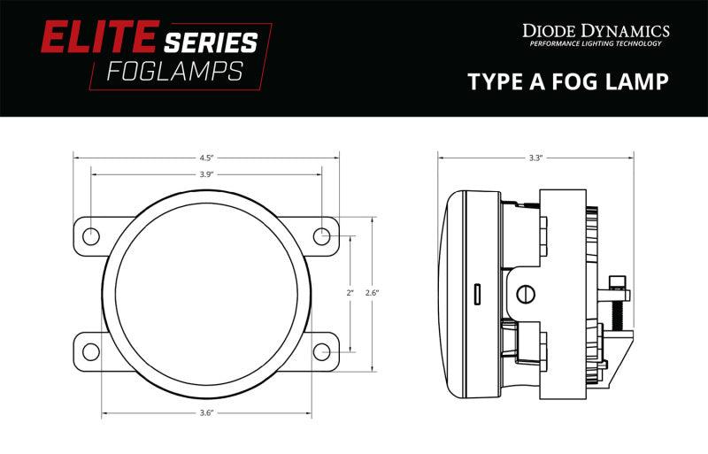 Diode Dynamics Elite Series Type A Fog Lamps - White (Pair) - Jerry's Rodz