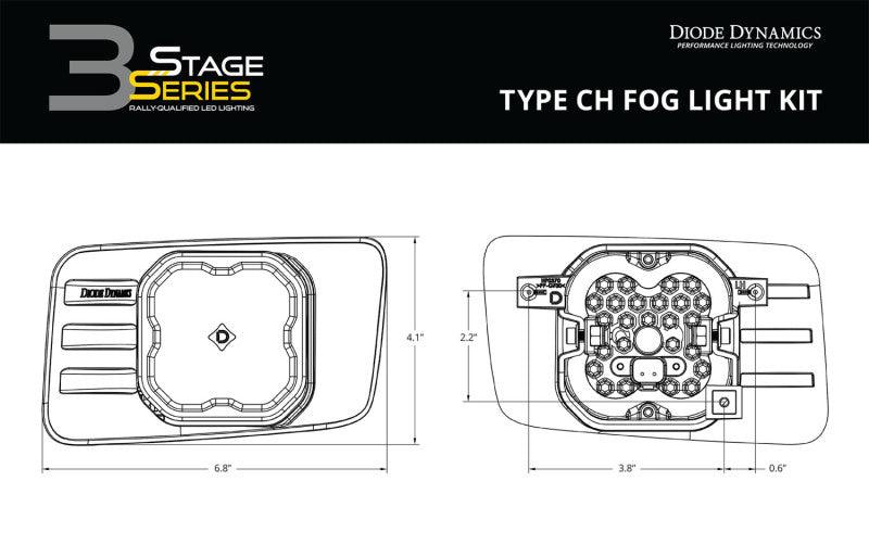 Diode Dynamics SS3 Type CH LED Fog Light Kit Pro - White SAE Fog - Jerry's Rodz