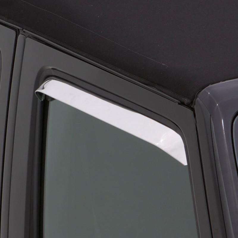 AVS 76-93 Dodge Ramcharger Ventshade Window Deflectors 2pc - Stainless - Jerry's Rodz