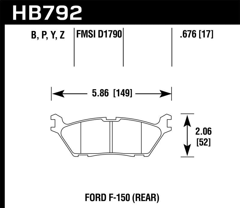 Hawk 15 Ford F-150 LTS Street Rear Brake Pads - Jerry's Rodz