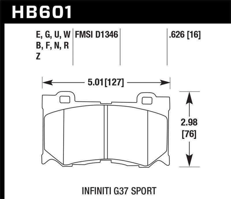 Hawk 10-11 Infiniti FX50 / 09-10 G37 / 09-10 Nissan 370Z DTC-70 Race Front Brake Pads - Jerry's Rodz