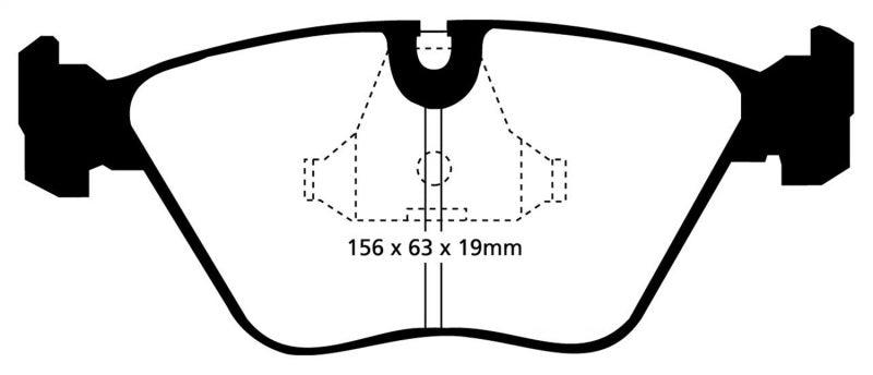 EBC 92-95 BMW M3 3.0 (E36) Bluestuff Front Brake Pads - Jerry's Rodz