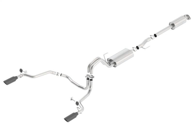 Borla 15-17 F-150 2.7/3.5L V6 EcoBoost / 5.0L V8 Black Chrome Cat-Back Touring Exhaust - Jerry's Rodz