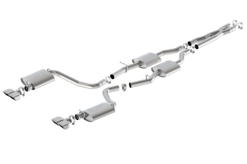 Borla 15-16 Dodge Challenger R/T 5.7L Dual Rectangle Angle Cut Dual Split Rear Exit S-Type Exhaust - Jerry's Rodz