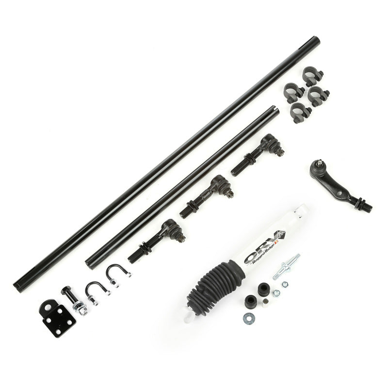 Rugged Ridge HD Steering Kit W/ Damper 84-06 Jeep XJ ZJ TJ