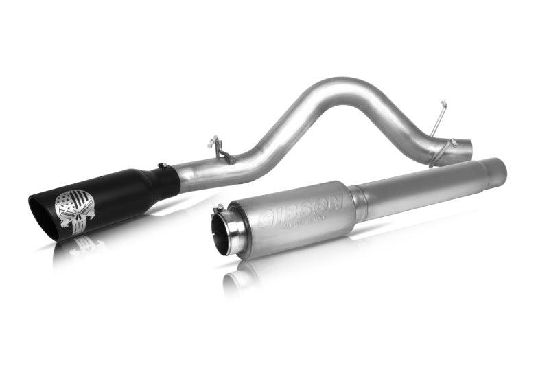 Gibson 07-19 Toyota Tundra SR5 5.7L 4in Patriot Skull Series Cat-Back Single Exhaust - Stainless - Jerry's Rodz
