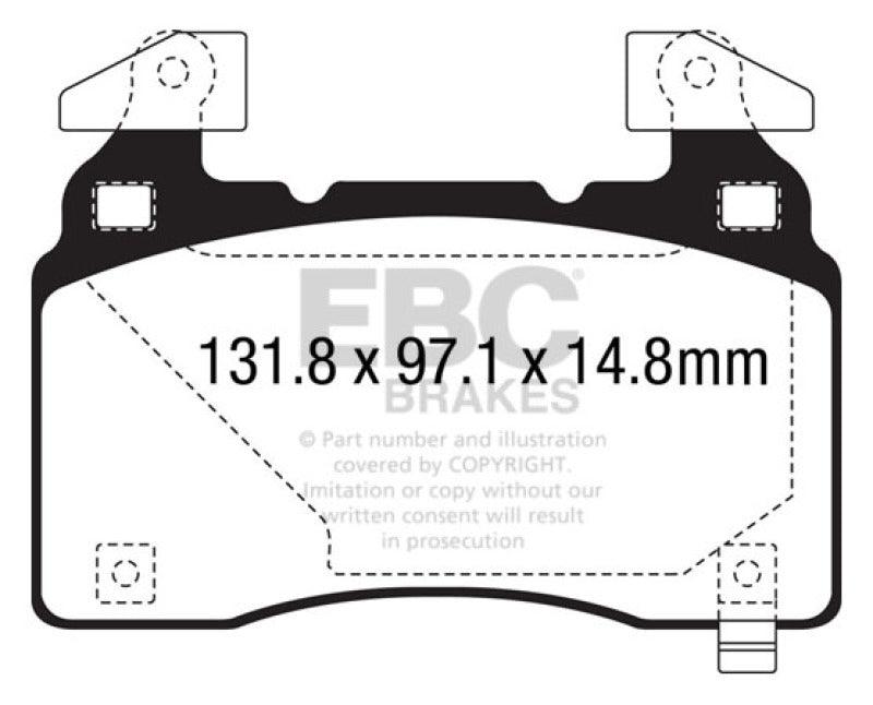 EBC 14+ Chevrolet Corvette Stingray (C7) 6.2 (Z51 Performance Package) Bluestuff Front Brake Pads - Jerry's Rodz