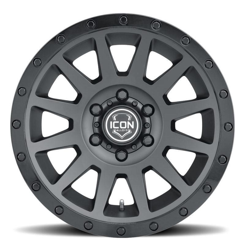ICON Compression 18x9 6x5.5 0mm Offset 5in BS 106.1mm Bore Double Black Wheel - Jerry's Rodz